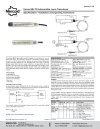 Thumbnail of document Manual - SBLT2 / SBLTX Submersible Level Transmitter